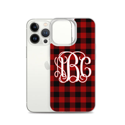 Monogrammed 'Buffalo Check' iPhone Case - United Monograms