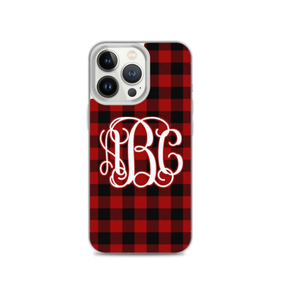Monogrammed 'Buffalo Check' iPhone Case - United Monograms