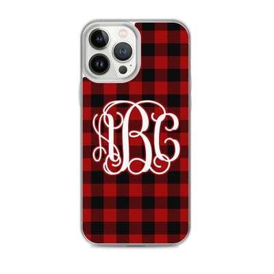 Monogrammed 'Buffalo Check' iPhone Case - United Monograms