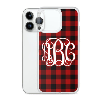 Monogrammed 'Buffalo Check' iPhone Case - United Monograms