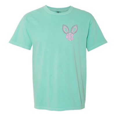 Monogrammed Bunny Ears Comfort Colors T-Shirt - United Monograms