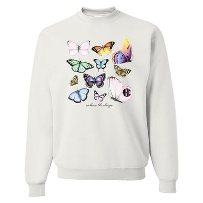 Monogrammed 'Butterflies' Crewneck Sweatshirt - United Monograms