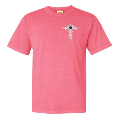 Monogrammed Caduceus Comfort Colors T-Shirt - United Monograms