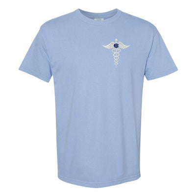 Monogrammed Caduceus Comfort Colors T-Shirt - United Monograms