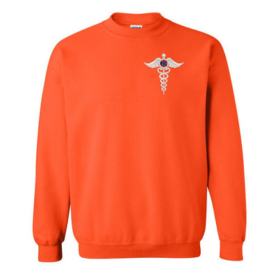 Monogrammed Caduceus Crewneck Sweatshirt - United Monograms