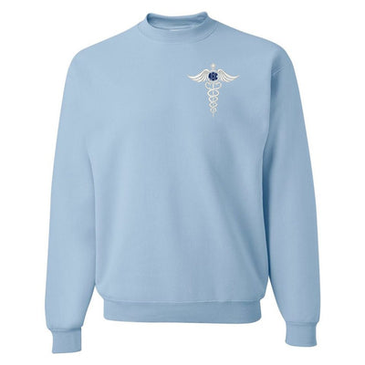 Monogrammed Caduceus Crewneck Sweatshirt - United Monograms