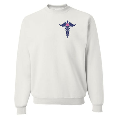 Monogrammed Caduceus Crewneck Sweatshirt - United Monograms