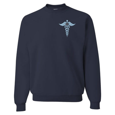 Monogrammed Caduceus Crewneck Sweatshirt - United Monograms