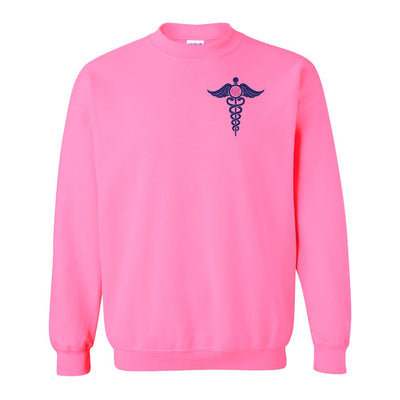 Monogrammed Caduceus Crewneck Sweatshirt - United Monograms