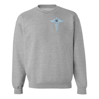 Monogrammed Caduceus Crewneck Sweatshirt - United Monograms