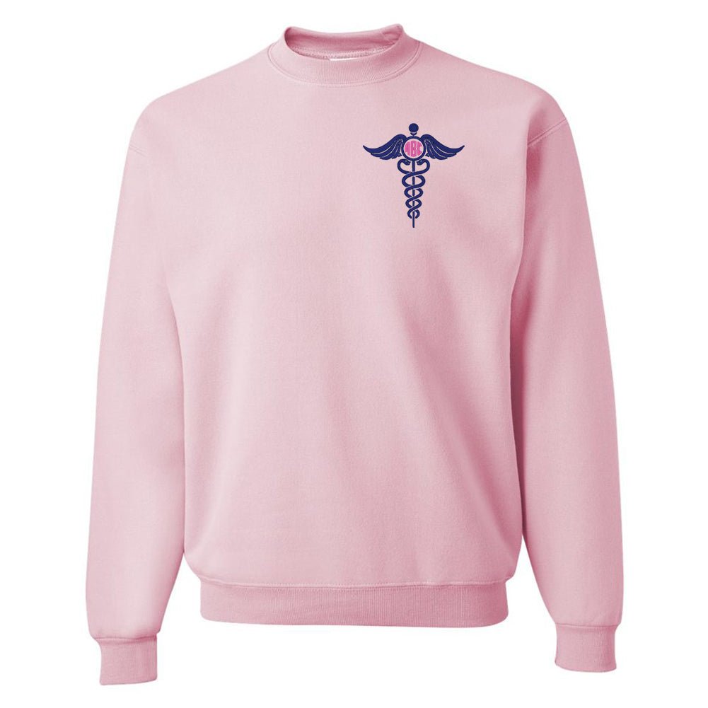 Monogrammed Caduceus Crewneck Sweatshirt - United Monograms
