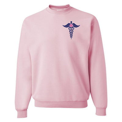 Monogrammed Caduceus Crewneck Sweatshirt - United Monograms