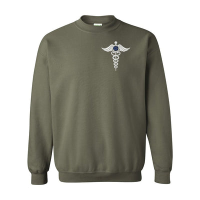 Monogrammed Caduceus Crewneck Sweatshirt - United Monograms