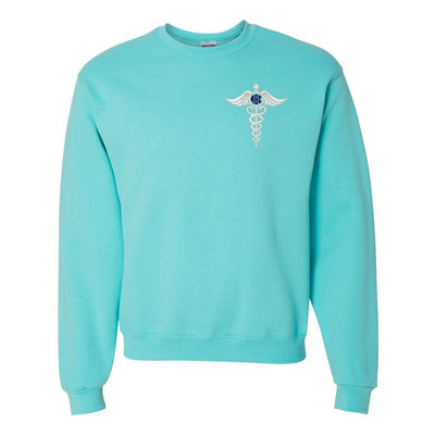 Monogrammed Caduceus Crewneck Sweatshirt - United Monograms
