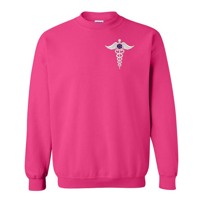 Monogrammed Caduceus Crewneck Sweatshirt - United Monograms