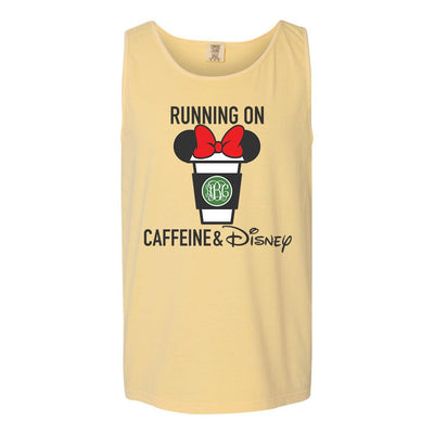 Monogrammed 'Caffeine & Disney' Comfort Colors Tank Top - United Monograms
