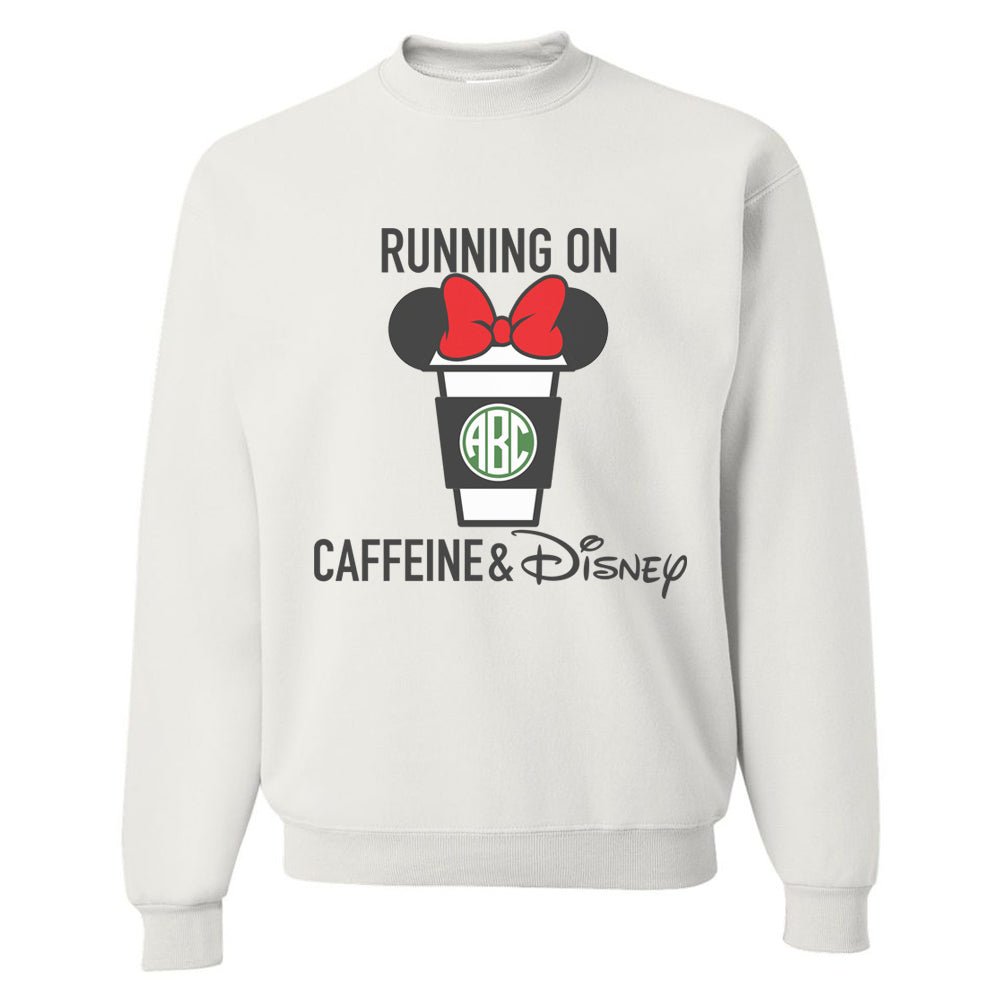 Monogrammed 'Caffeine & Disney' Crewneck Sweatshirt - United Monograms