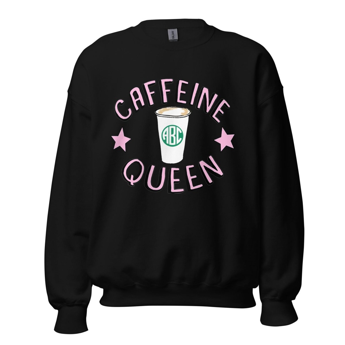 Monogrammed 'Caffeine Queen' Crewneck Sweatshirt - United Monograms