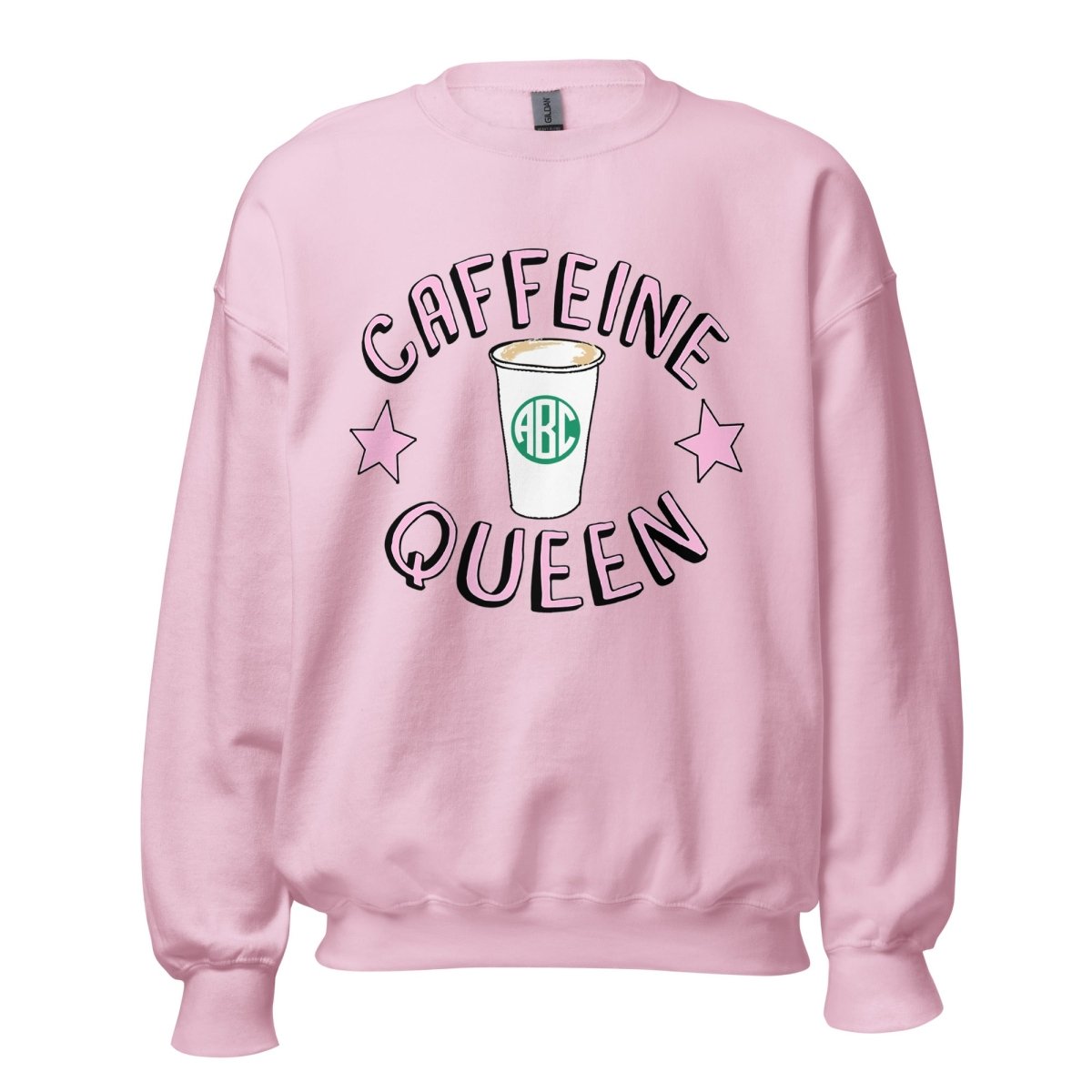 Monogrammed Caffeine Queen Crewneck Sweatshirt