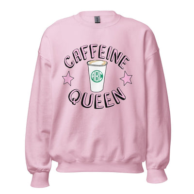 Monogrammed 'Caffeine Queen' Crewneck Sweatshirt - United Monograms