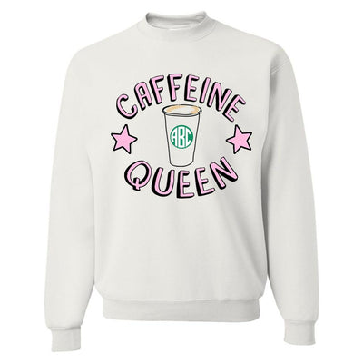 Monogrammed 'Caffeine Queen' Crewneck Sweatshirt - United Monograms