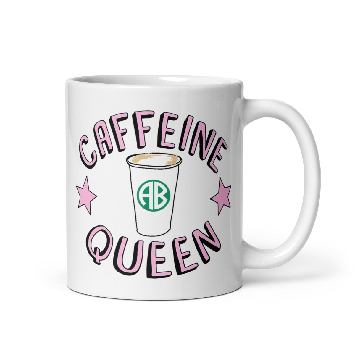Monogrammed 'Caffeine Queen' Mug - United Monograms
