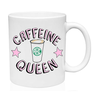 Monogrammed 'Caffeine Queen' Mug - United Monograms