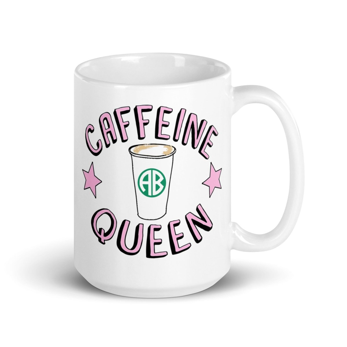 Monogrammed 'Caffeine Queen' Mug - United Monograms
