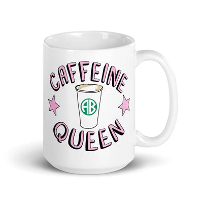 Monogrammed 'Caffeine Queen' Mug - United Monograms