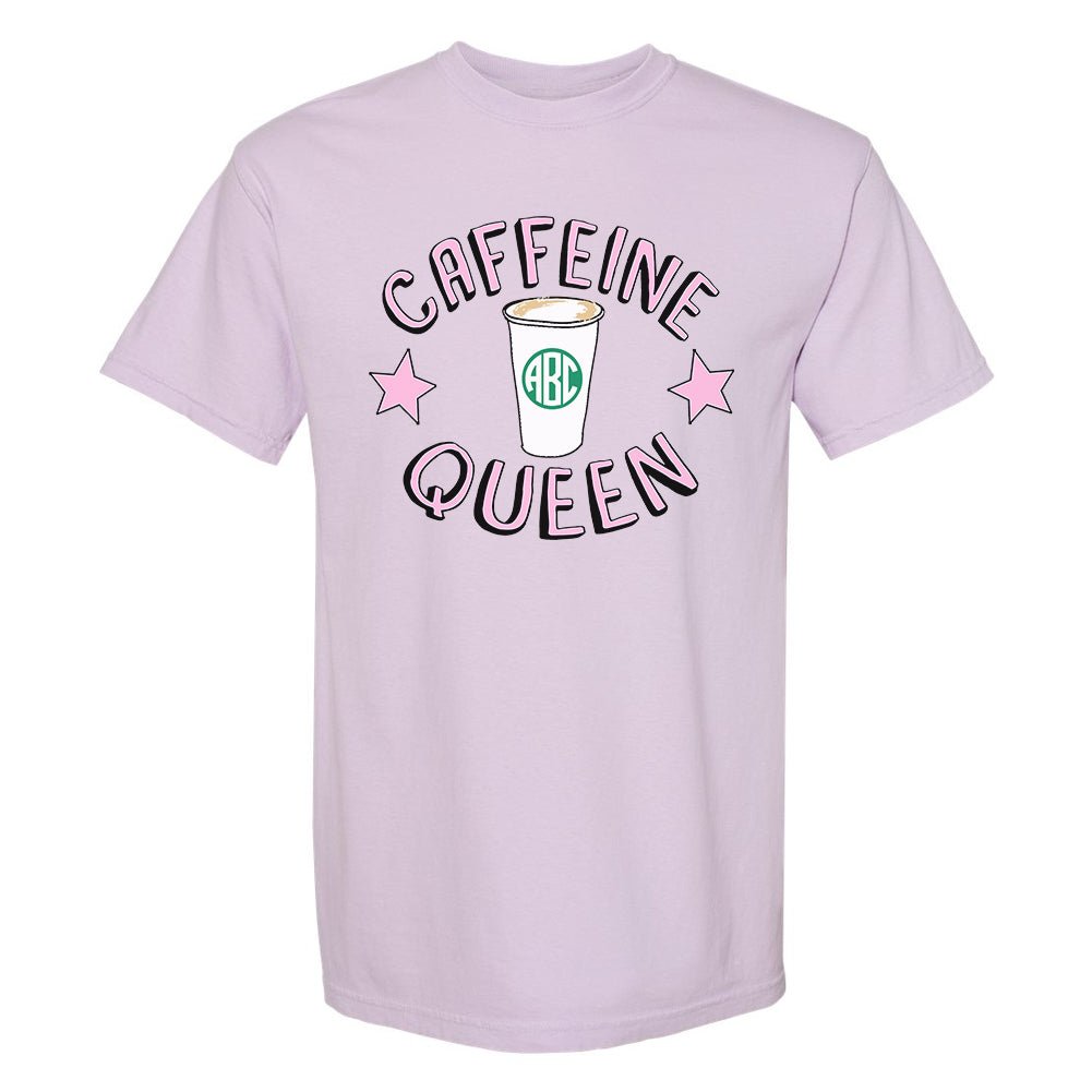 Monogrammed 'Caffeine Queen' T-Shirt - United Monograms