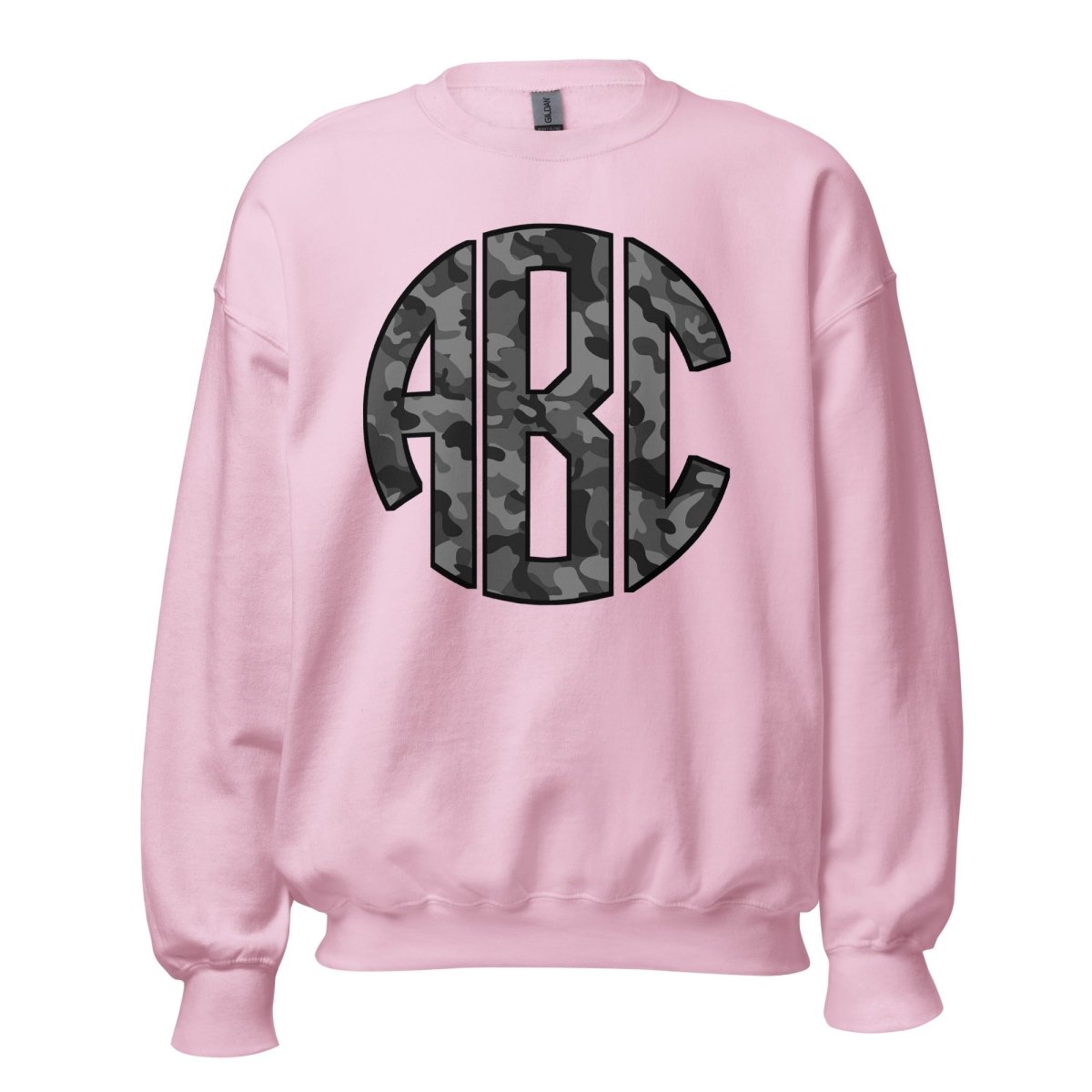 Monogrammed 'Camo' Big Print Crewneck Sweatshirt - United Monograms