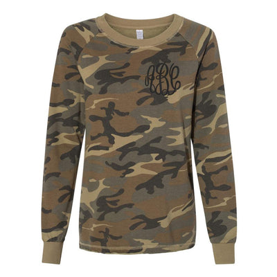 Monogrammed Camo French Terry Sweatshirt - United Monograms