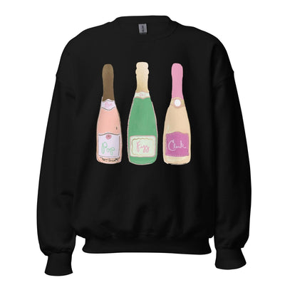 Monogrammed 'Champagne Bottles' Crewneck Sweatshirt - United Monograms