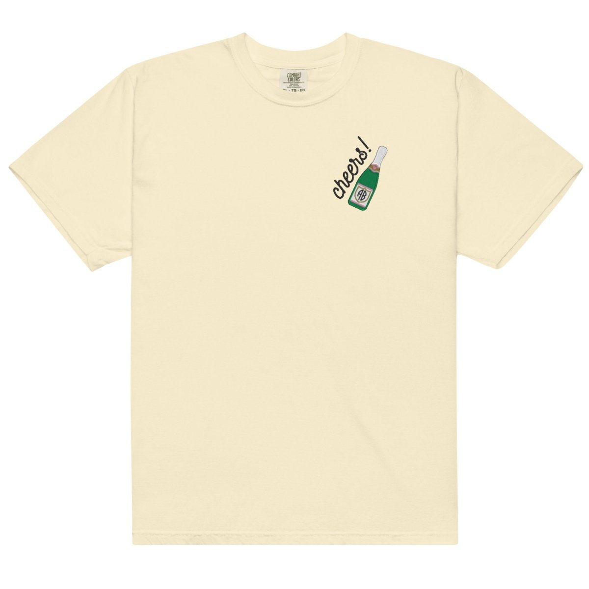 Monogrammed Champagne 'Cheers' T-Shirt - United Monograms