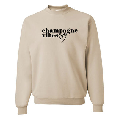 Monogrammed 'Champagne Vibes' Crewneck Sweatshirt - United Monograms