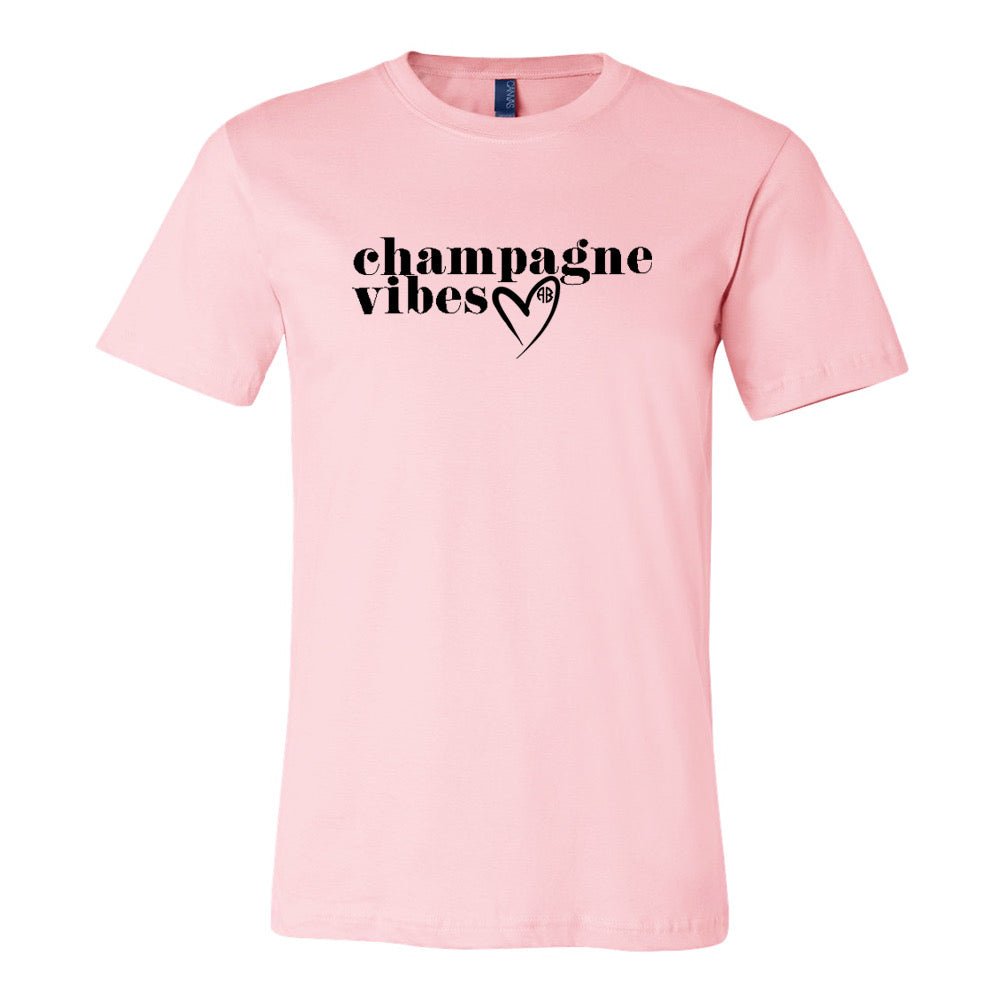 Monogrammed 'Champagne Vibes' Premium T-Shirt - United Monograms