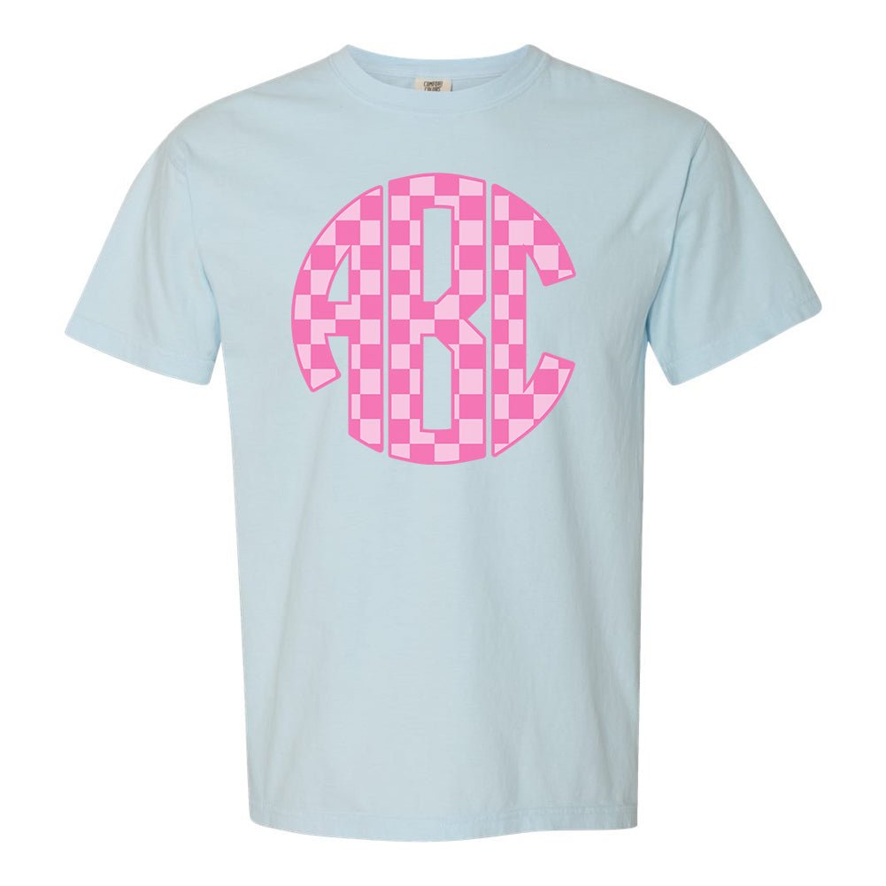 Monogrammed 'Checkerboard' Big Print T-Shirt - United Monograms