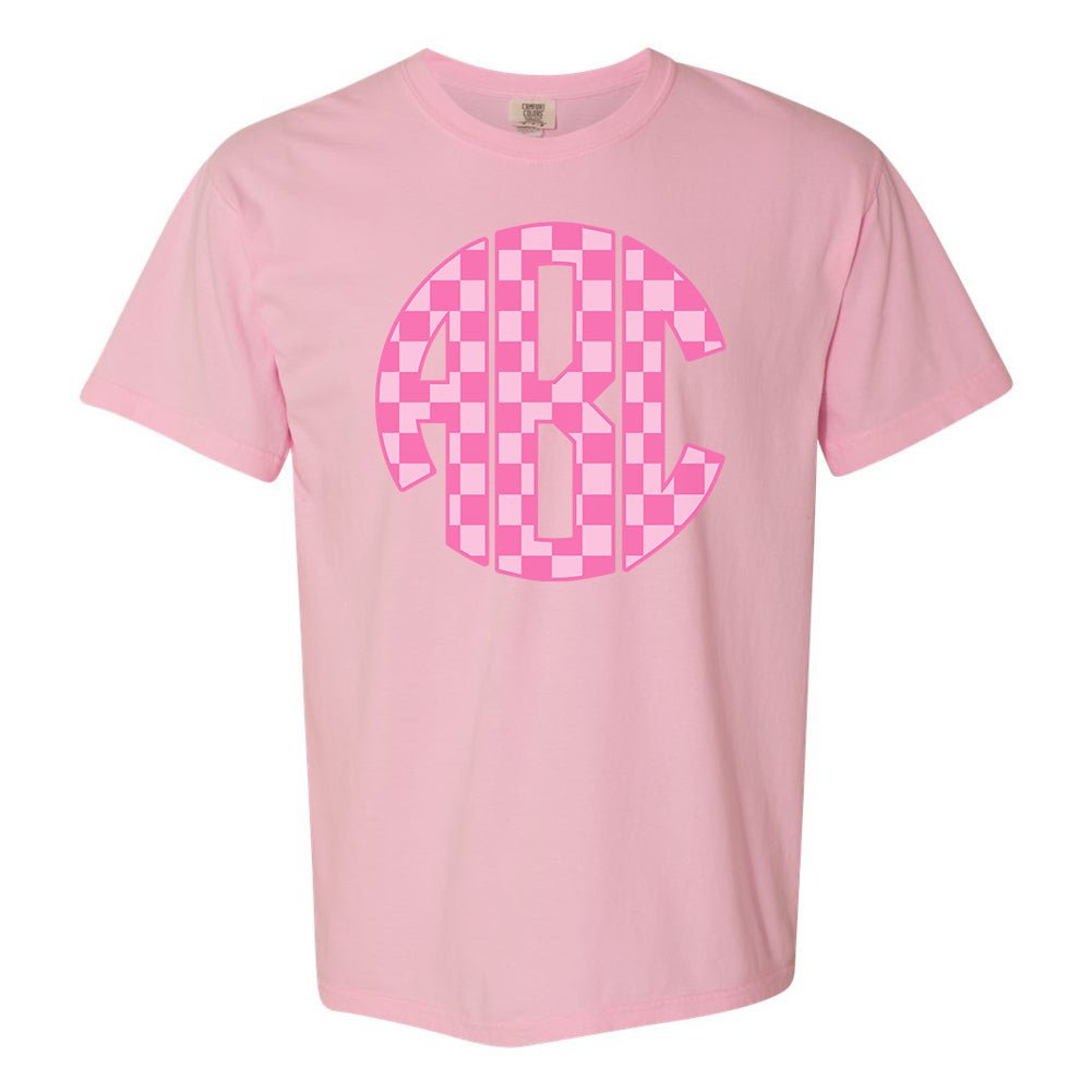 Monogrammed 'Checkerboard' Big Print T-Shirt - United Monograms