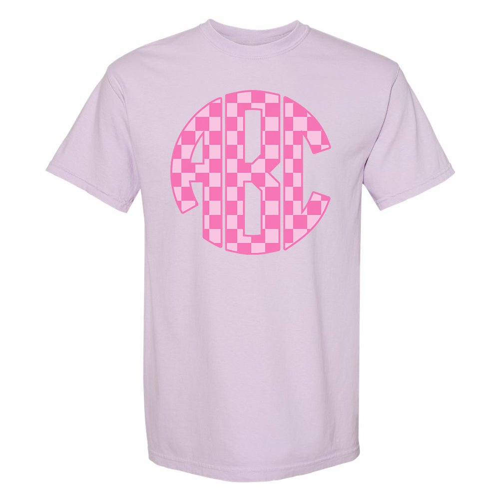 Monogrammed 'Checkerboard' Big Print T-Shirt - United Monograms
