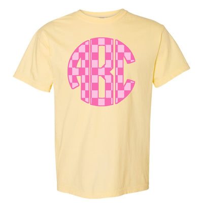 Monogrammed 'Checkerboard' Big Print T-Shirt - United Monograms
