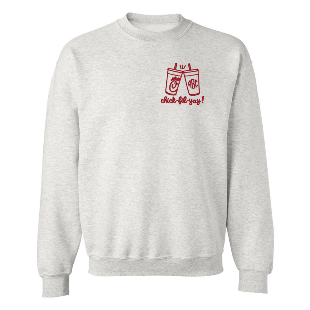 Monogrammed Chick Cheers Crewneck Sweatshirt - United Monograms