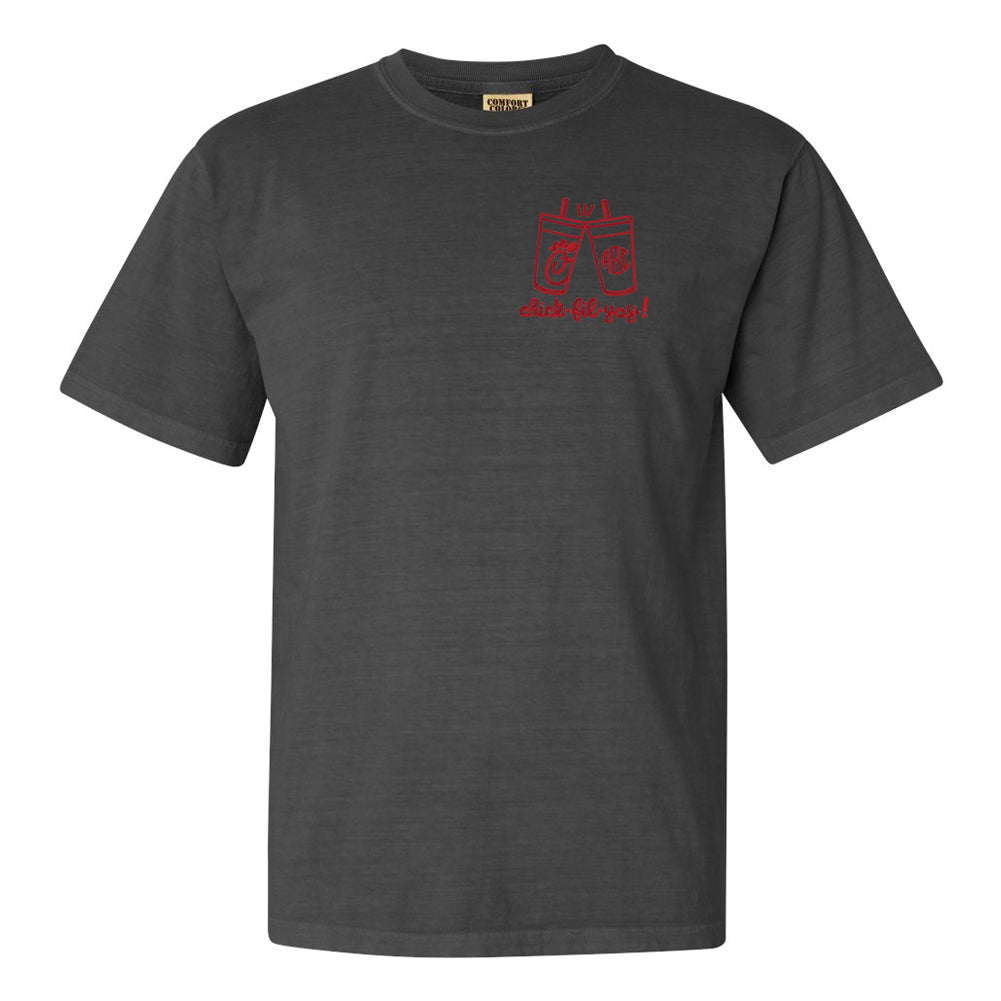 Monogrammed 'Chick Cheers' Tee - United Monograms