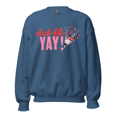 Monogrammed 'Chick-fil-YAY' Crewneck Sweatshirt - United Monograms