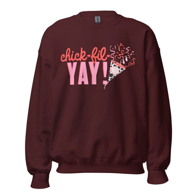 Monogrammed 'Chick-fil-YAY' Crewneck Sweatshirt - United Monograms