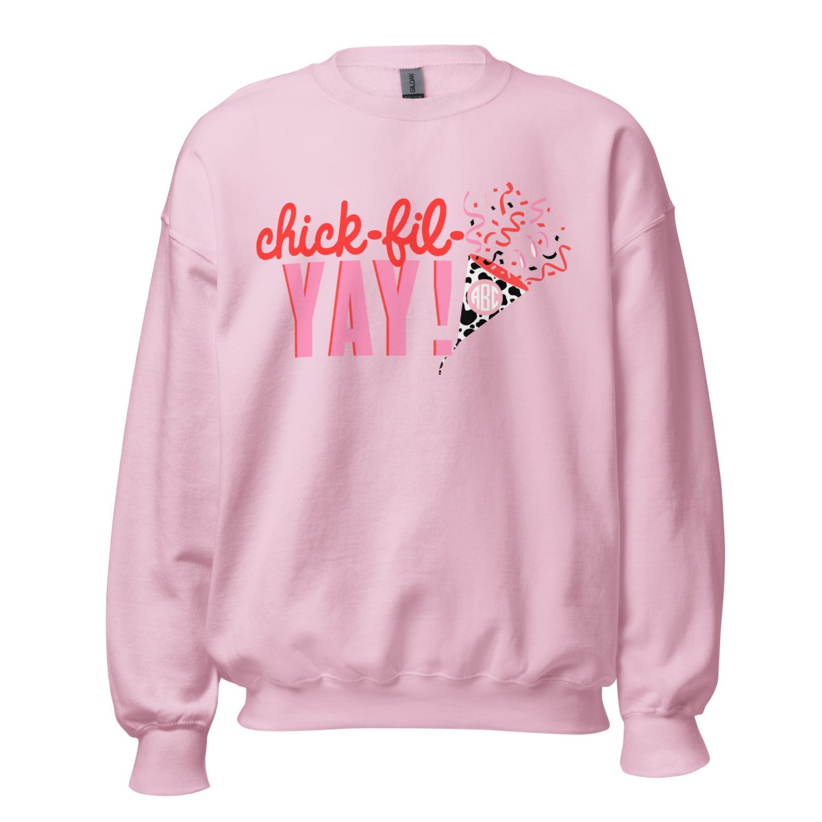 Monogrammed 'Chick-fil-YAY' Crewneck Sweatshirt - United Monograms