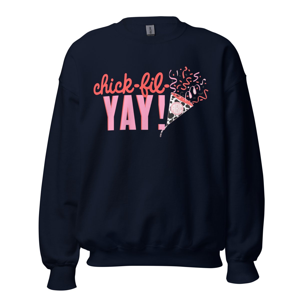 Monogrammed 'Chick-fil-YAY' Crewneck Sweatshirt - United Monograms