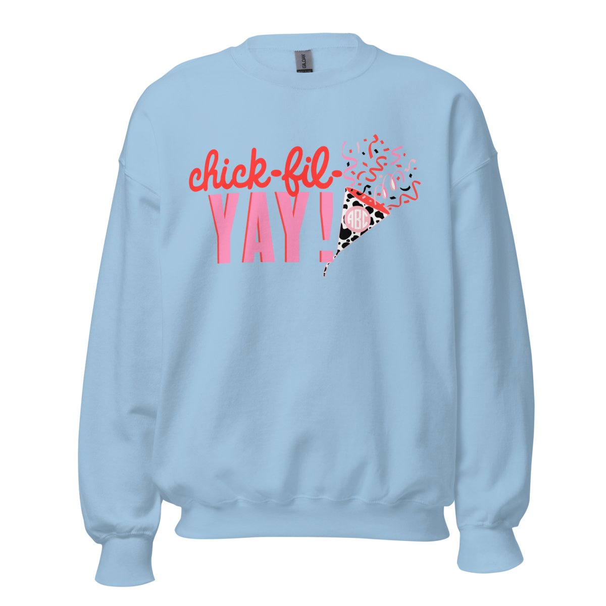 Monogrammed 'Chick-fil-YAY' Crewneck Sweatshirt - United Monograms