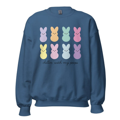 Monogrammed 'Chillin' With My Peeps' Crewneck Sweatshirt - United Monograms