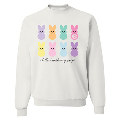 Monogrammed 'Chillin' With My Peeps' Crewneck Sweatshirt - United Monograms