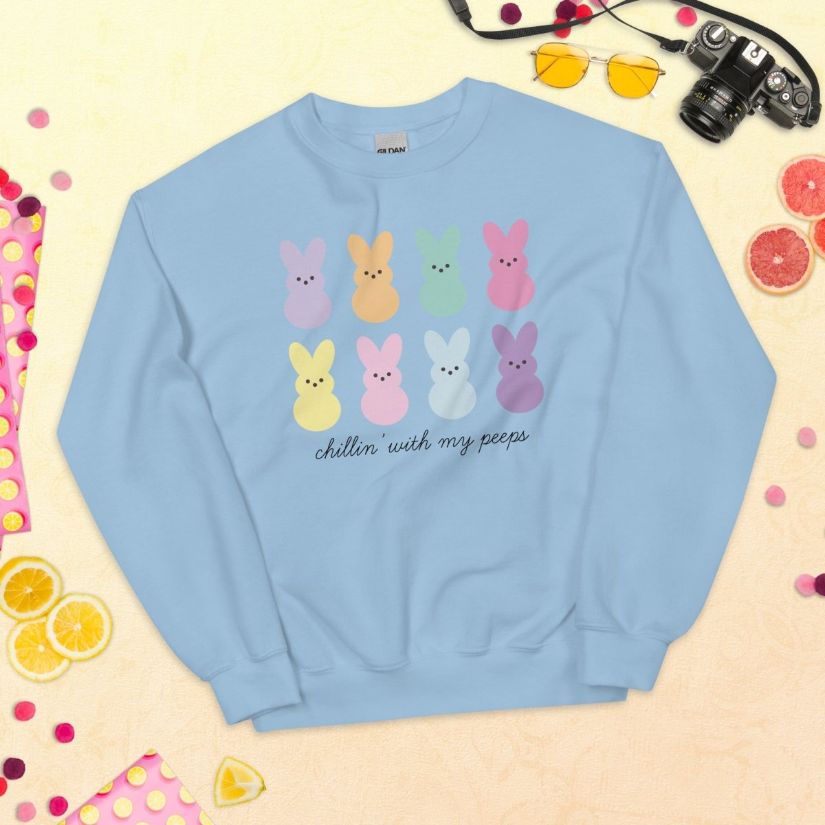 Monogrammed 'Chillin' With My Peeps' Crewneck Sweatshirt - United Monograms